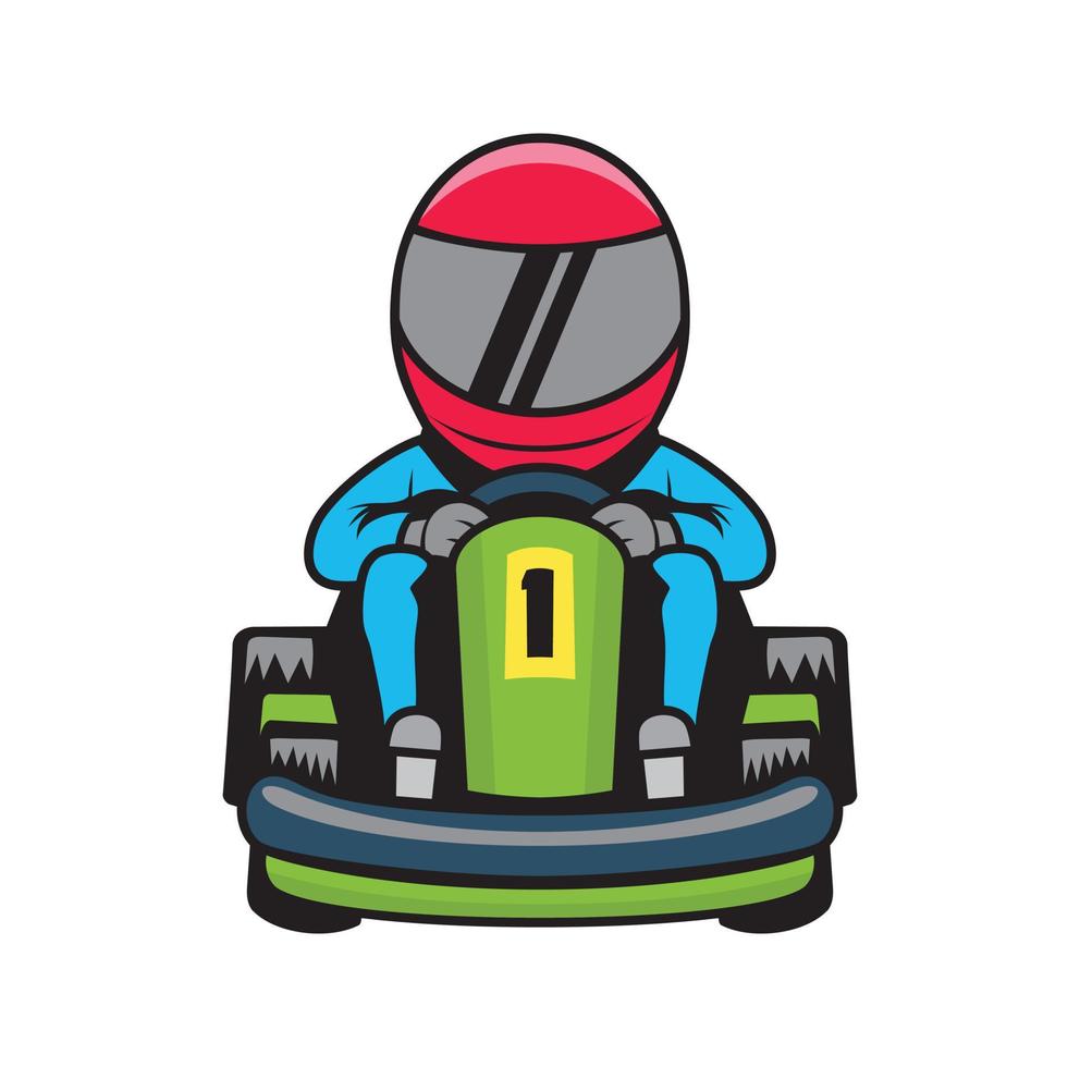 Kart-Cartoon-Design-Illustration vektor