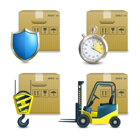 Logistische Icons Set vektor