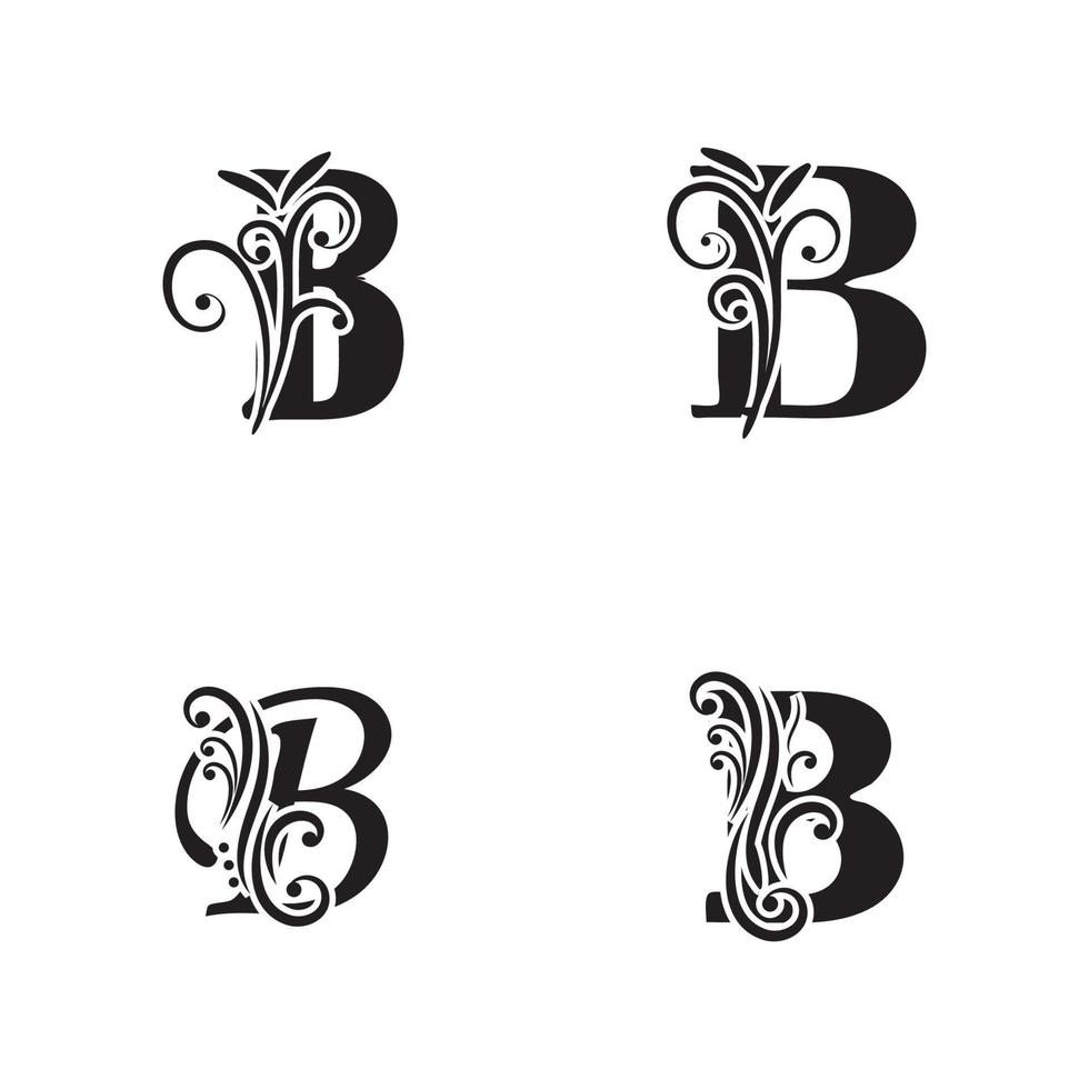 kreativa bokstaven b logotyp mall vektor ikondesign
