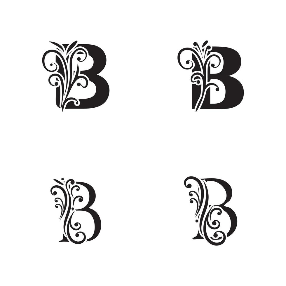 kreativa bokstaven b logotyp mall vektor ikondesign