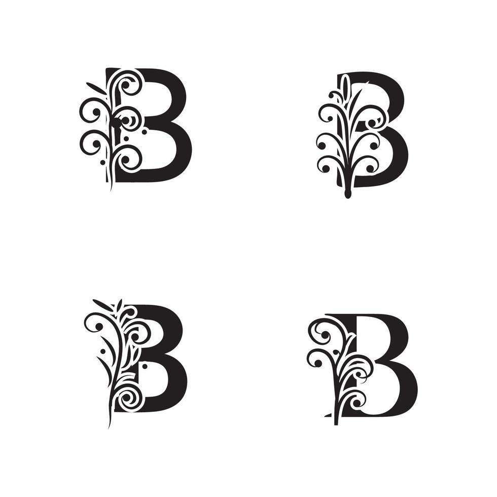 kreativa bokstaven b logotyp mall vektor ikondesign