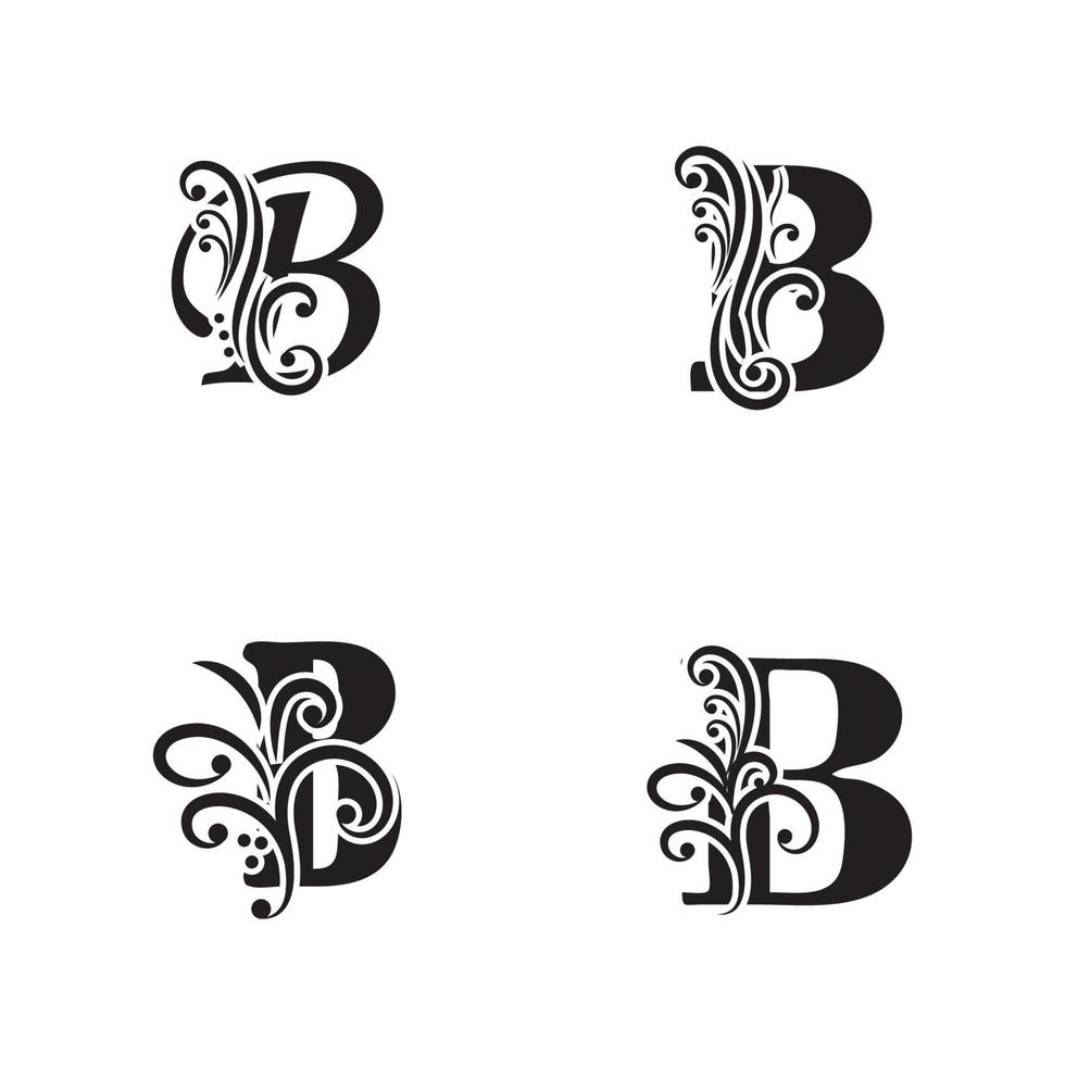 kreativa bokstaven b logotyp mall vektor ikondesign