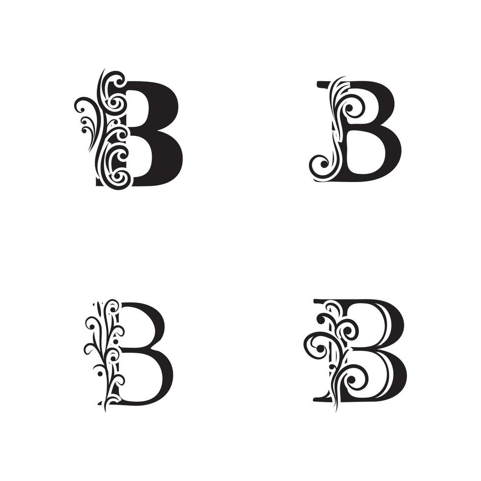 kreativa bokstaven b logotyp mall vektor ikondesign