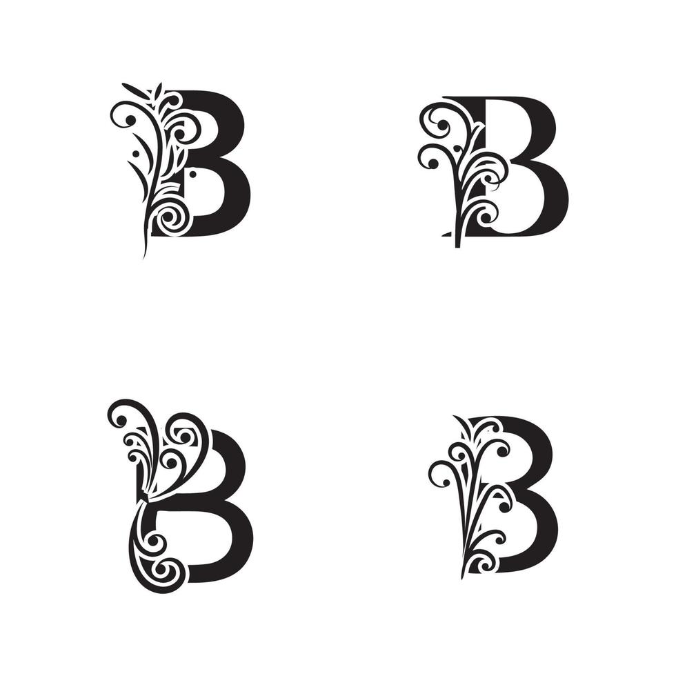 kreativa bokstaven b logotyp mall vektor ikondesign