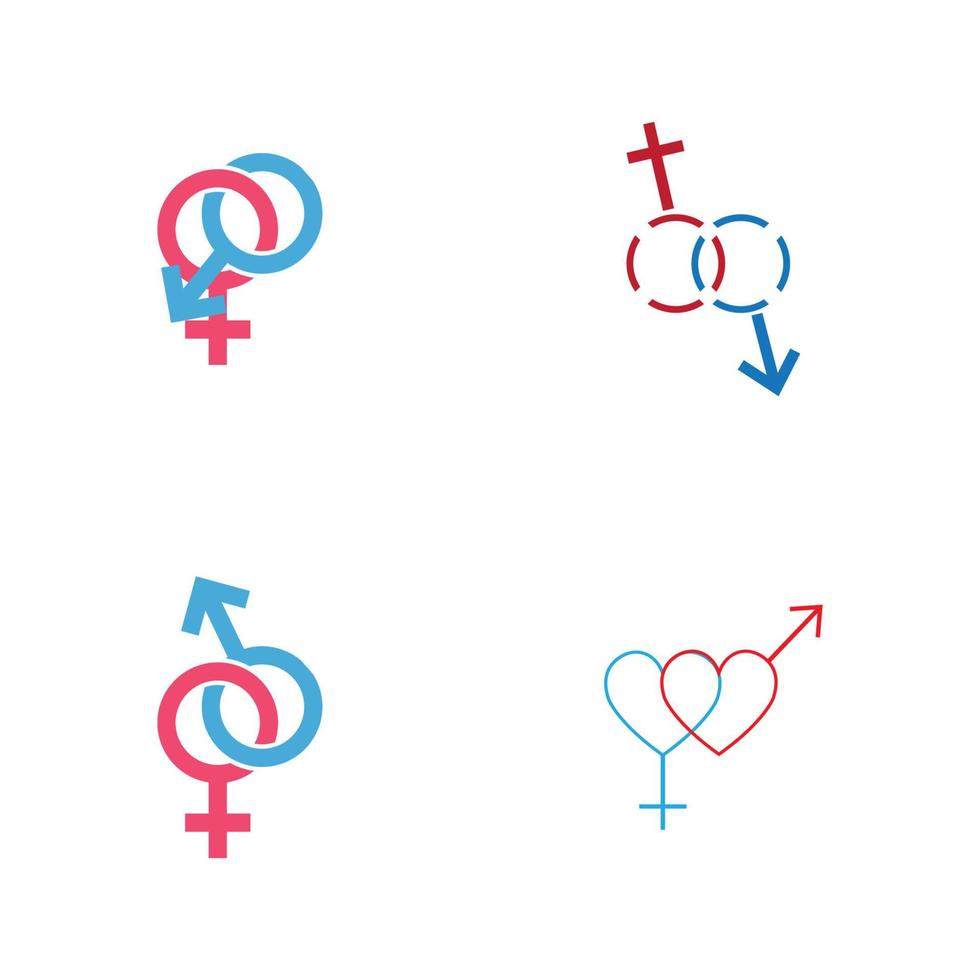 männliche und weibliche Geschlechtszeichensymbol-Symbol-Vektor-Illustration vektor