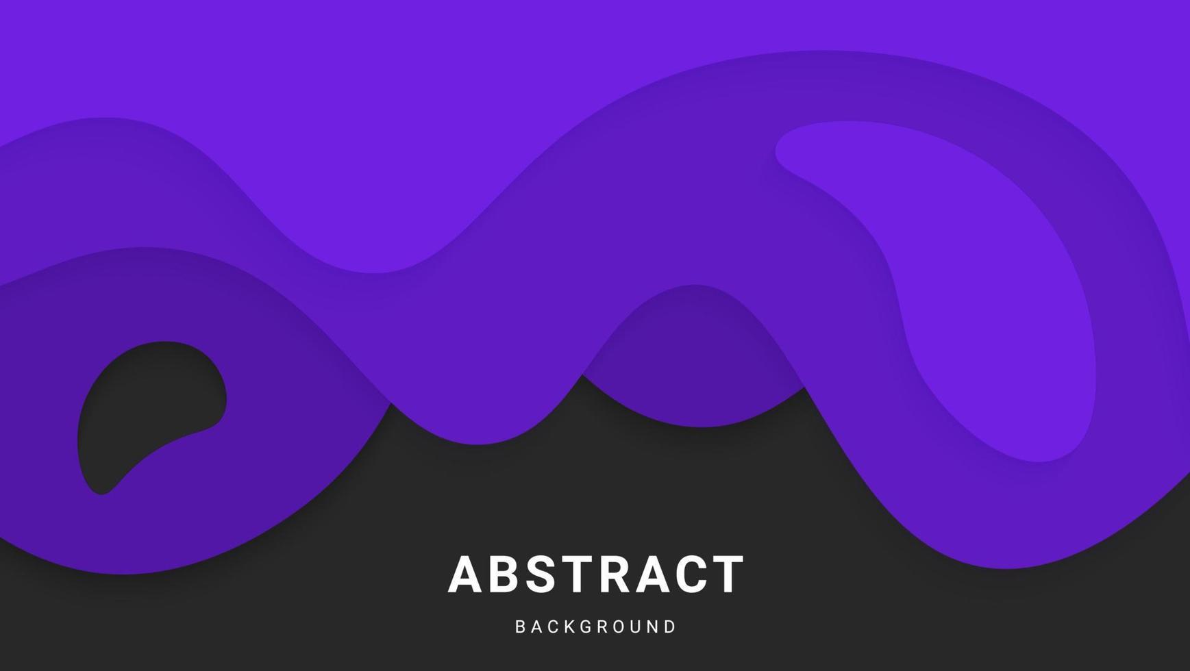abstrakta dynamiska lila vågor former i svart bakgrund vektor