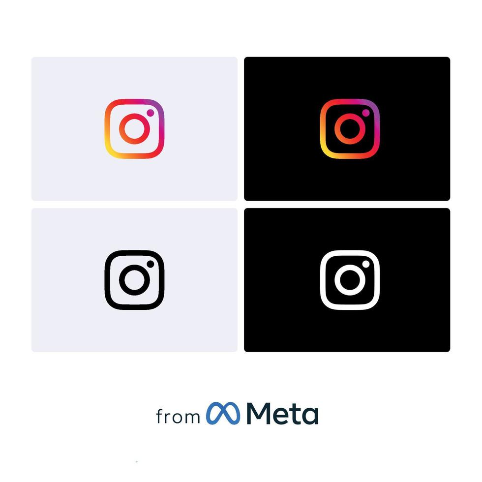 metaverse alla appar ikoner logotyper, instagram vektor