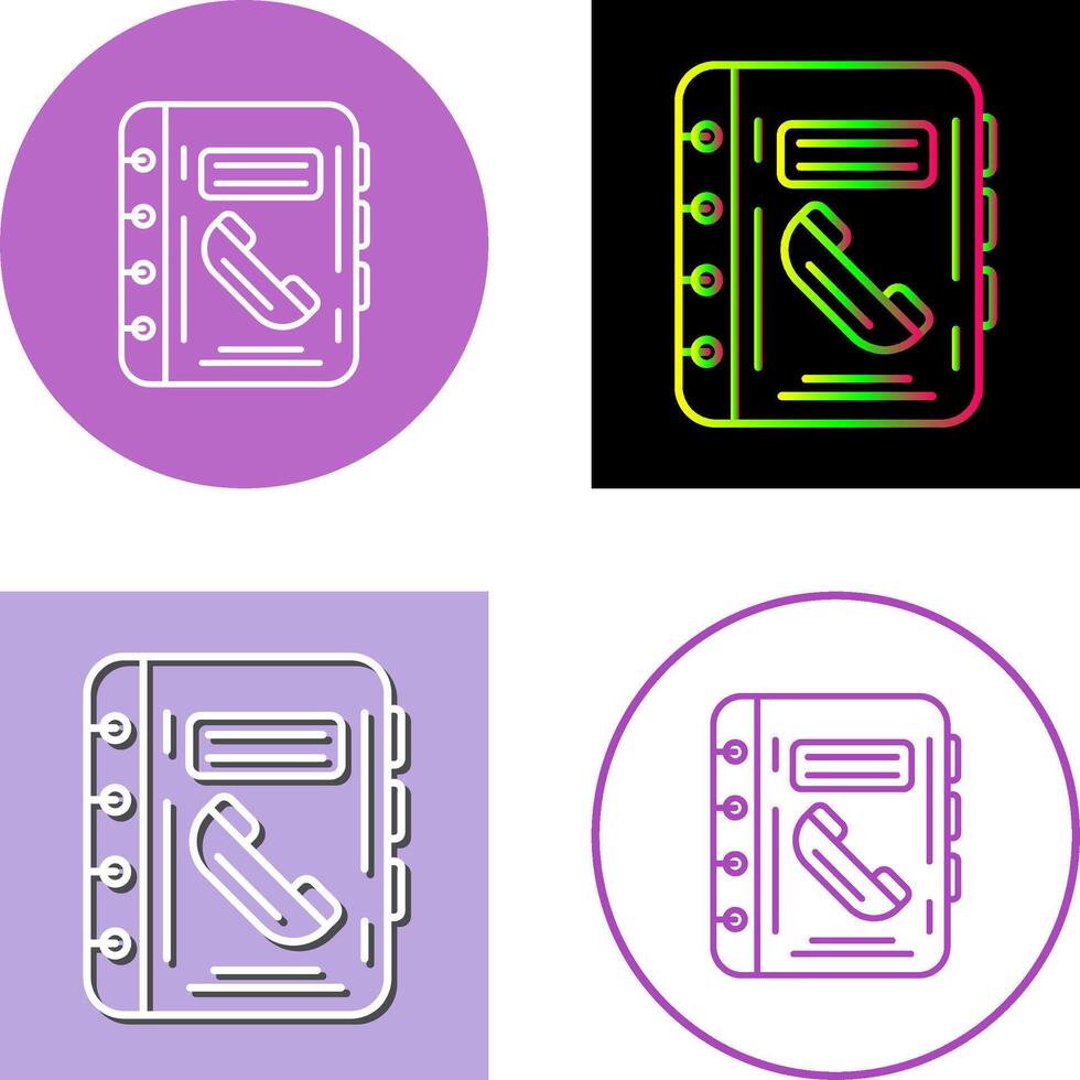 Telefonbuch-Icon-Design vektor