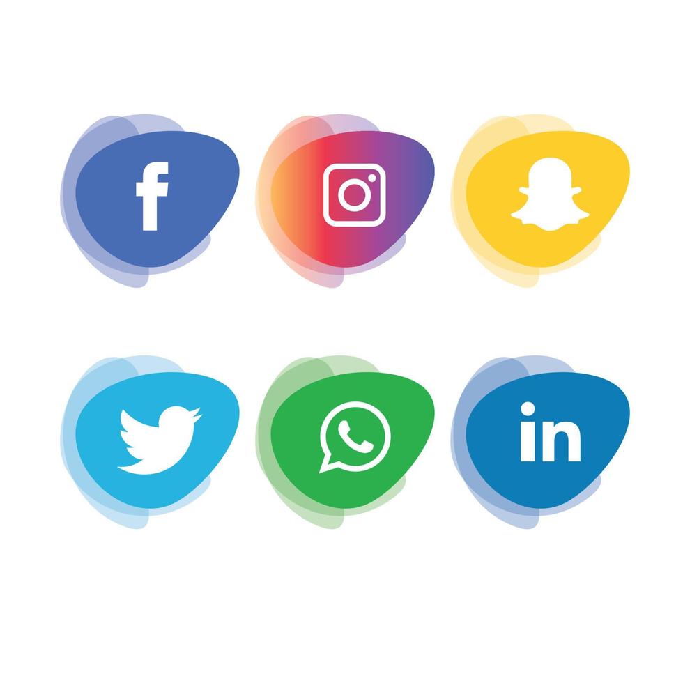 Social Media flache Icons Technologie, Netzwerk. Hintergrund-Gruppe Smiley-Gesicht-Verkauf. teilen, mögen, vektorillustration twitter, youtube, whatsapp, snapchat, facebook, instagram, tick tack, tok vektor