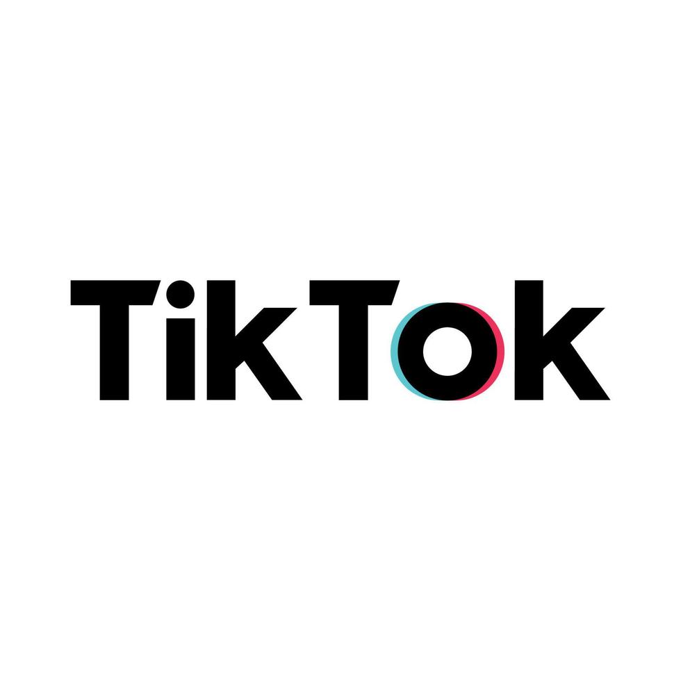 tiktok tik tok musikaliskt logotyp ikon sociala medier ikoner set logotyp vektor illustratör