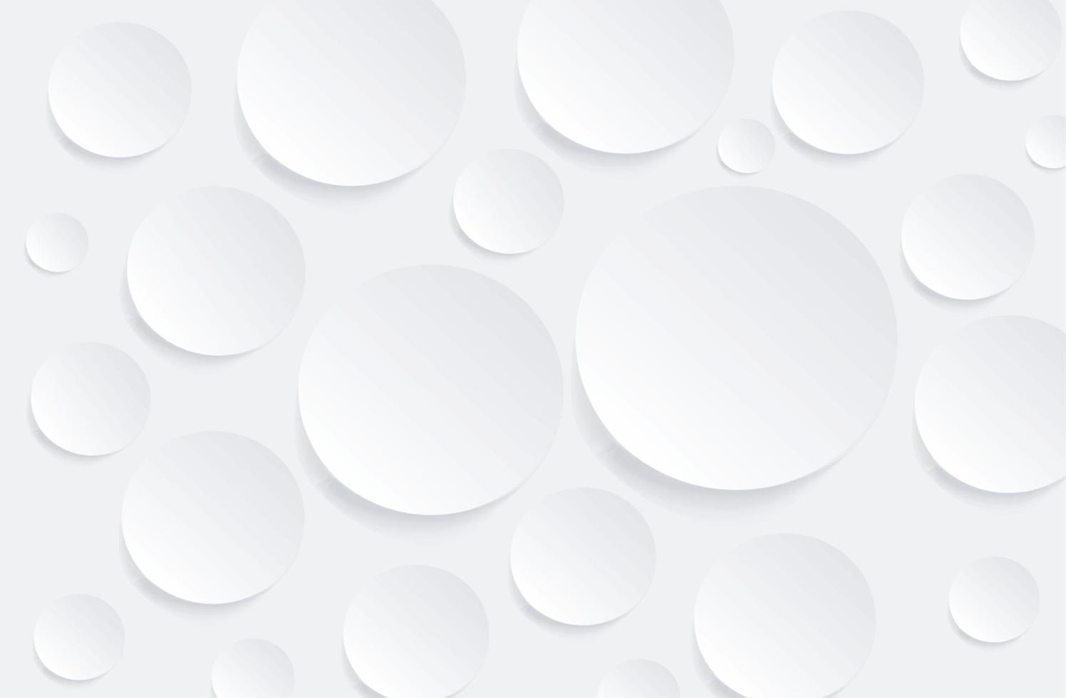 abstrakter weißer Hintergrund mit 3D-Kreise-Muster vektor
