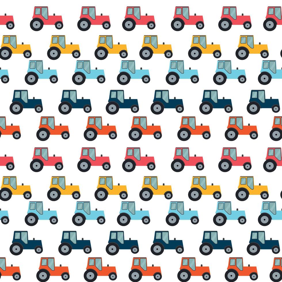 Ftat Traktor nahtlose Muster Hintergrund Vektor-Illustration vektor