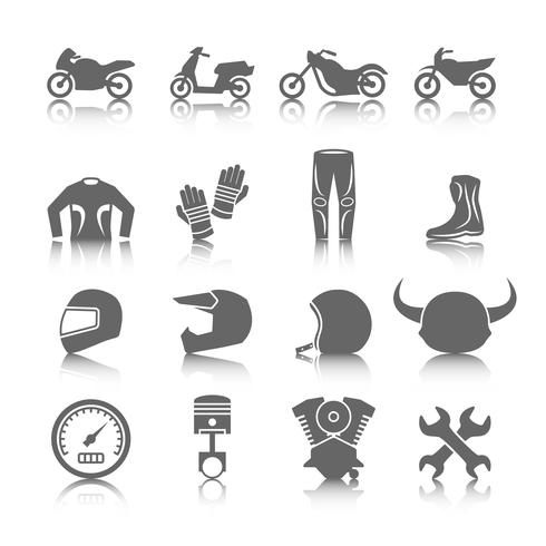 Motorrad Icons Set vektor