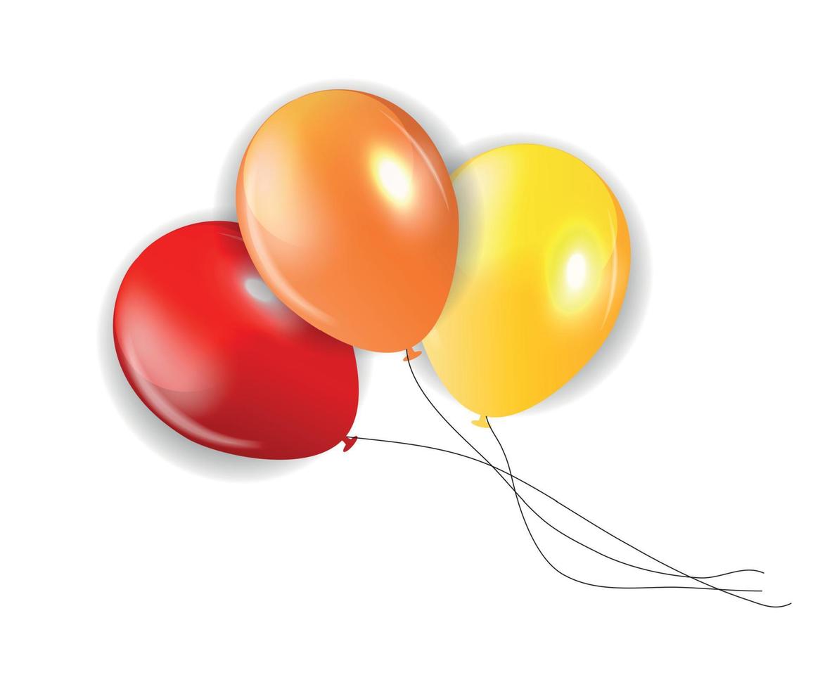 uppsättning färgade ballonger, illustration vektor