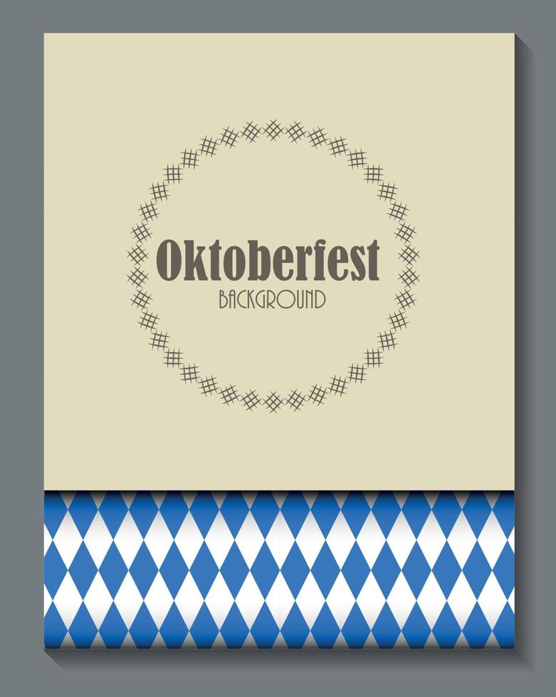 oktoberfest blaue hintergrundvektorillustration vektor