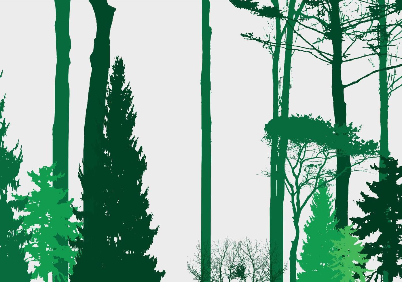 Bild der Natur. Baumsilhouette. Öko-Banner. Vektor-Illustration. vektor