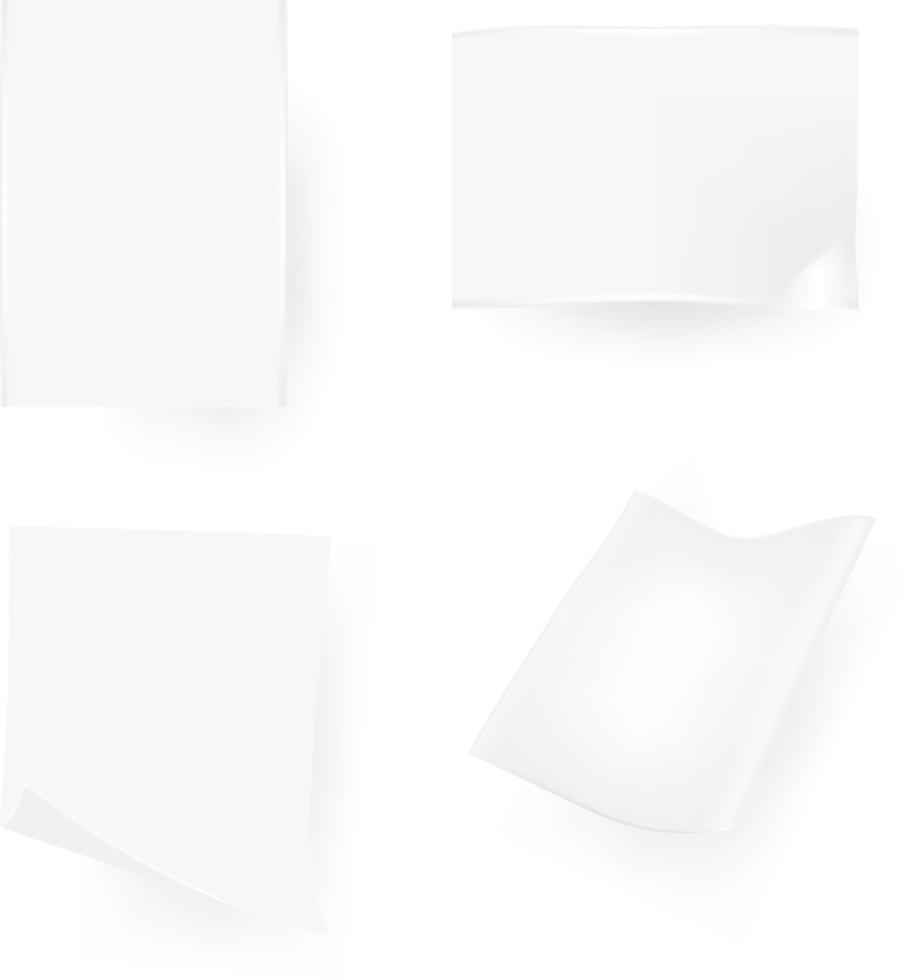 realistisches Vektor-Whitepaper für Produktmodelle und Artwork-Kompositionen vektor