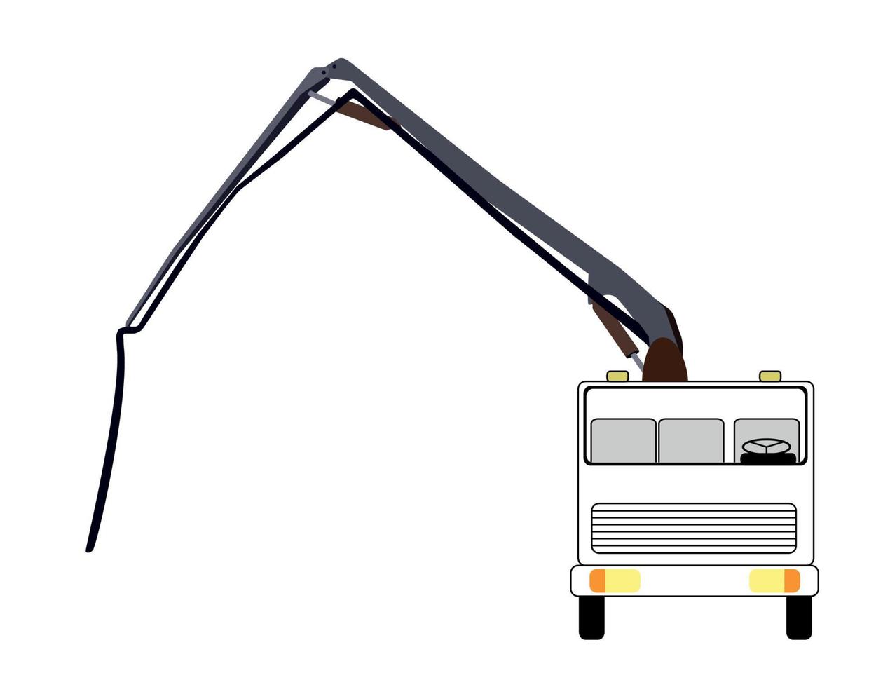 maskin betongpump. vektor illustration.