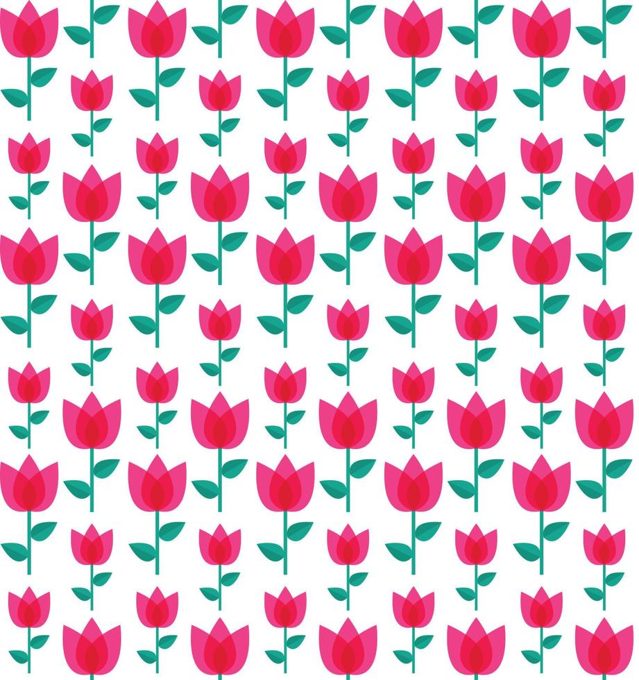Papier trendige flache Blume nahtlose Muster-Vektor-Illustration vektor