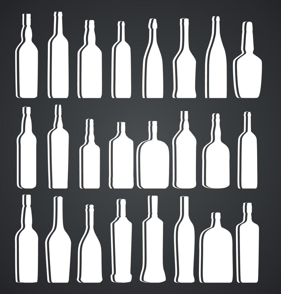 Vektor-Illustration der Silhouette Alkoholflasche vektor