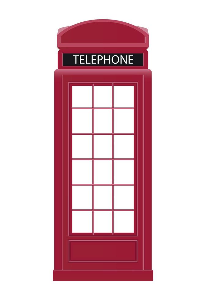 röd telefonbox ikon vektorillustration vektor