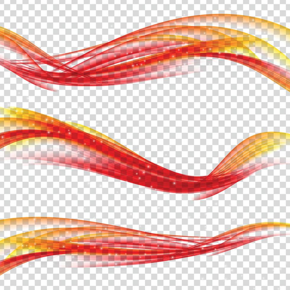 abstrakte orange Welle auf transparentem Hintergrund. Vektor-Illustration vektor