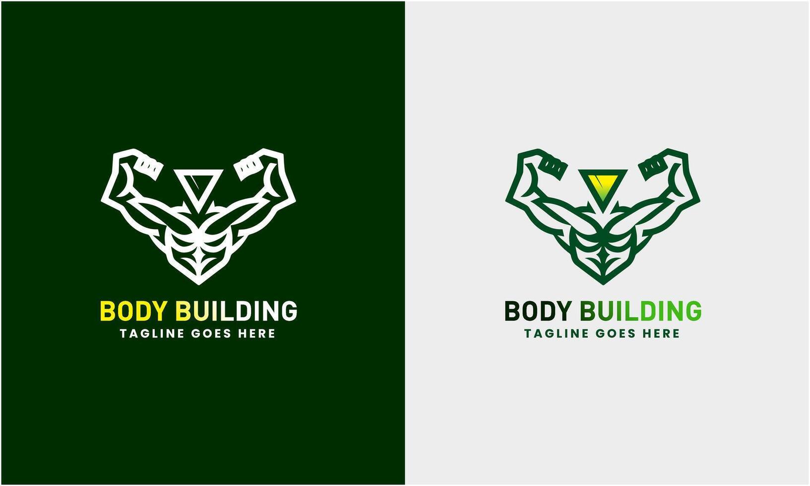 kreativ Fitnessstudio, Fitness Bodybuilding, Logo Symbol Probe, Sport Mann Konzept Illustration Vorlage vektor