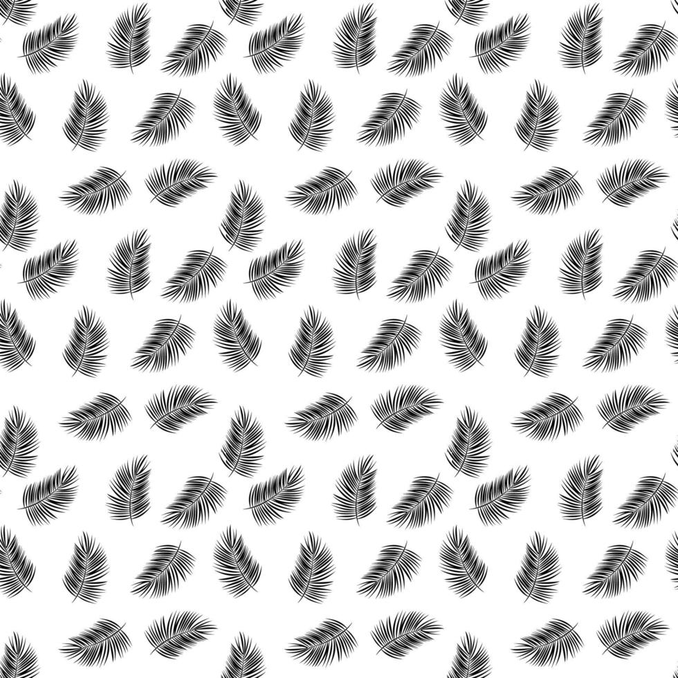Silhouette von Palmen auf weißem Hintergrund. nahtloses Muster. Vektor-Illustration. vektor