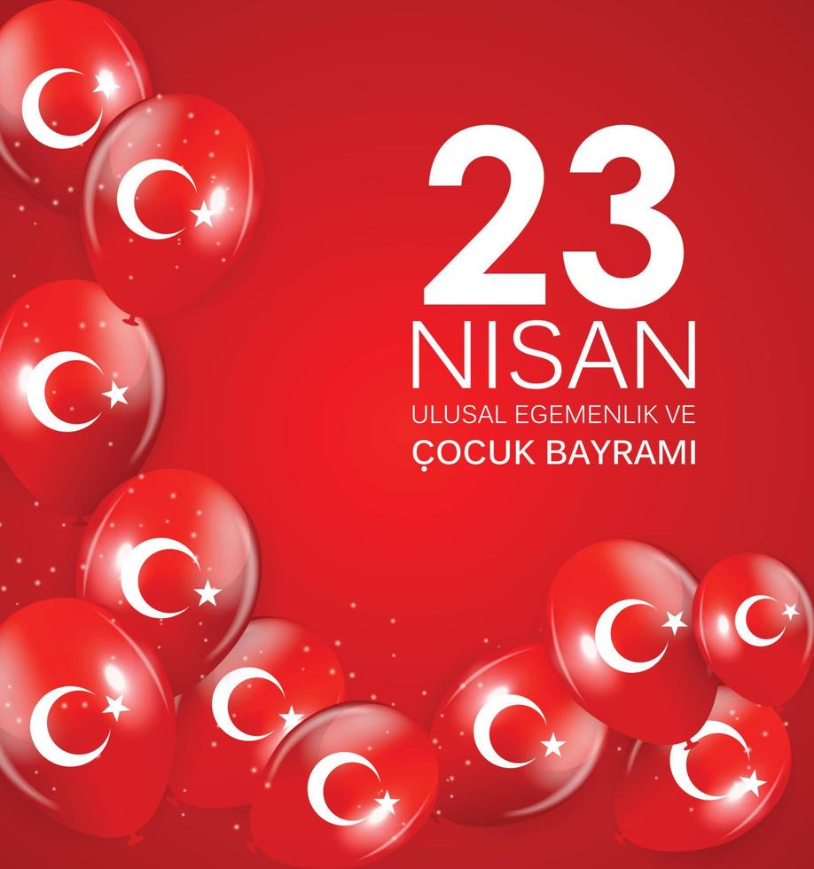 23 nisan cocuk baryrami. Türkische 23. April Kindertag Vektor-Illustration vektor