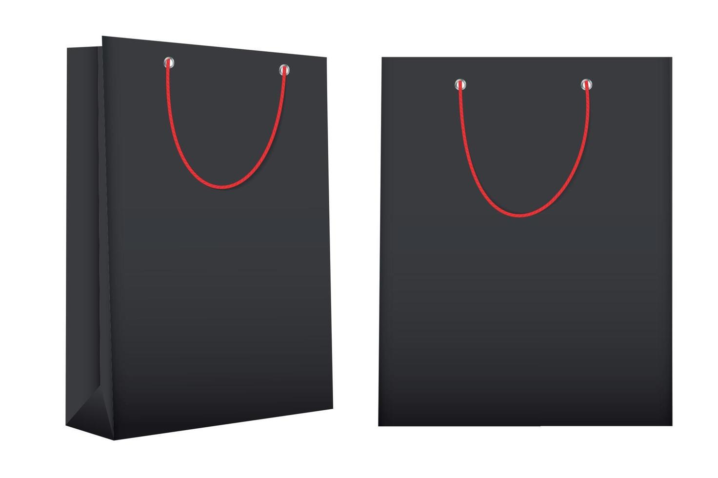 Einkaufstaschenschablone für Werbung und Branding-Vektorillustration vektor