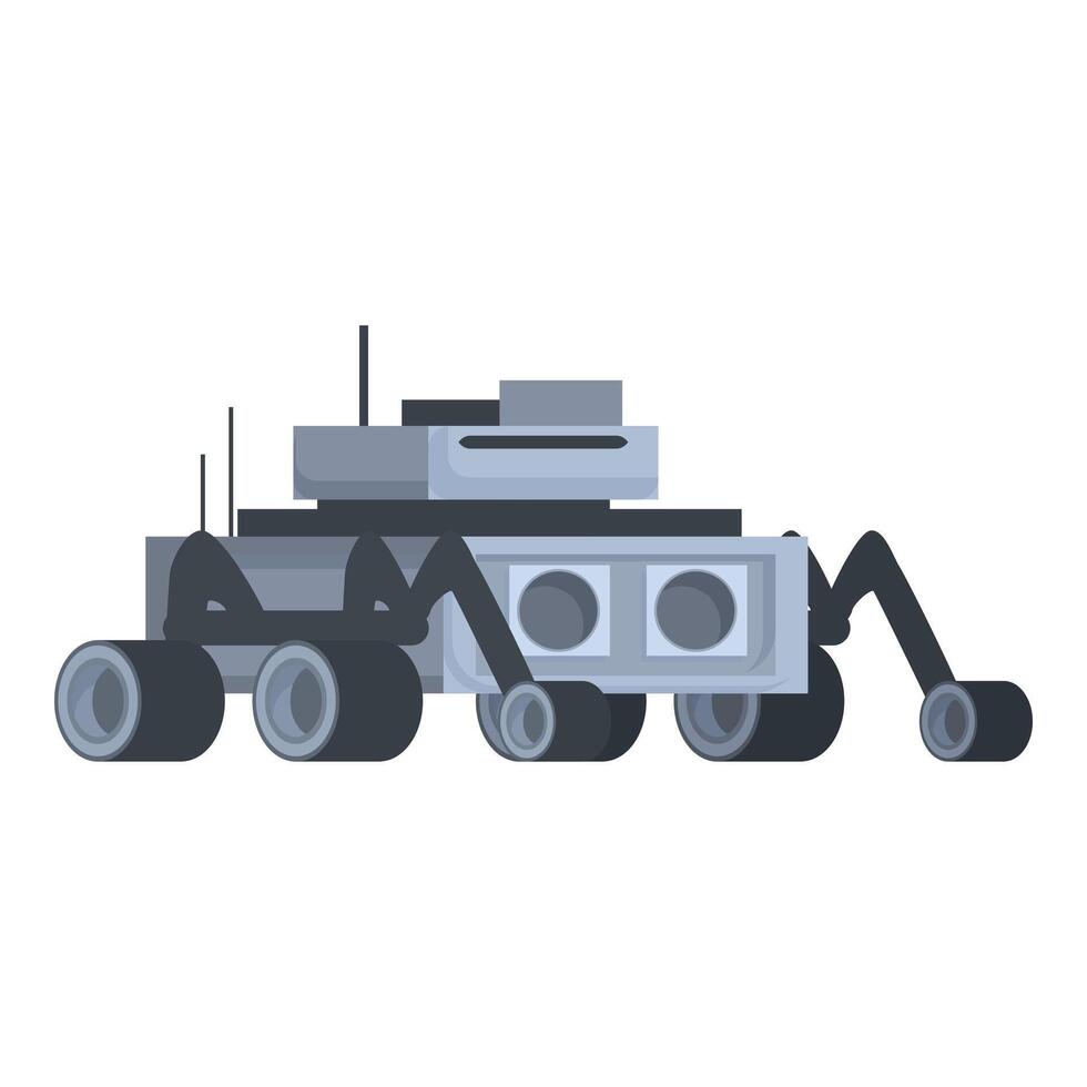 Digital Illustration von ein modern Roboter Panzer mit mechanisch Beine und gepanzert Körper vektor