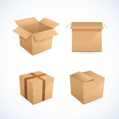 Box och paket ikoner vektor