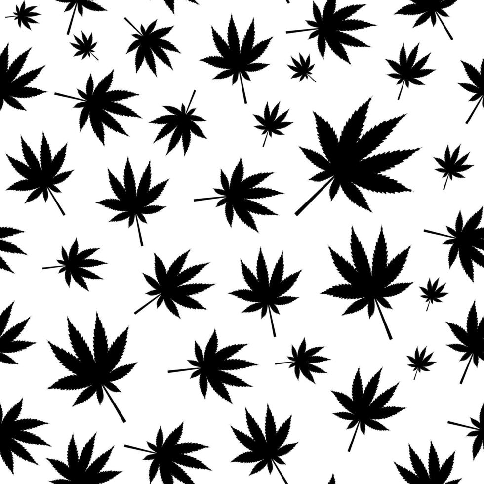 abstrakt cannabis sömlösa mönster bakgrund vektorillustration vektor