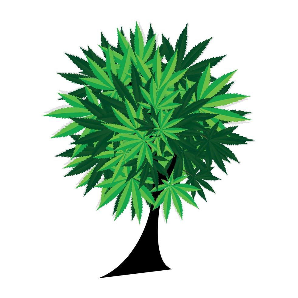 abstrakte Cannabis-Baum-Hintergrund-Vektor-Illustration vektor