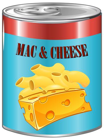 Mac und Käse in Aluminiumdose vektor
