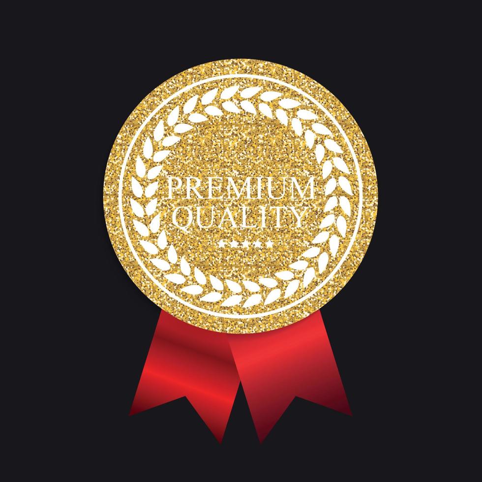 Kunst goldene Medaille Symbol Zeichen Premium-Qualität Vektor-Illustration vektor