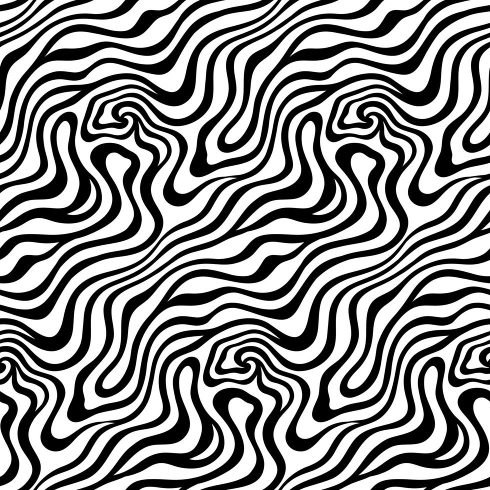 abstrakt zebra våg svart vektor seamless mönsterdesign