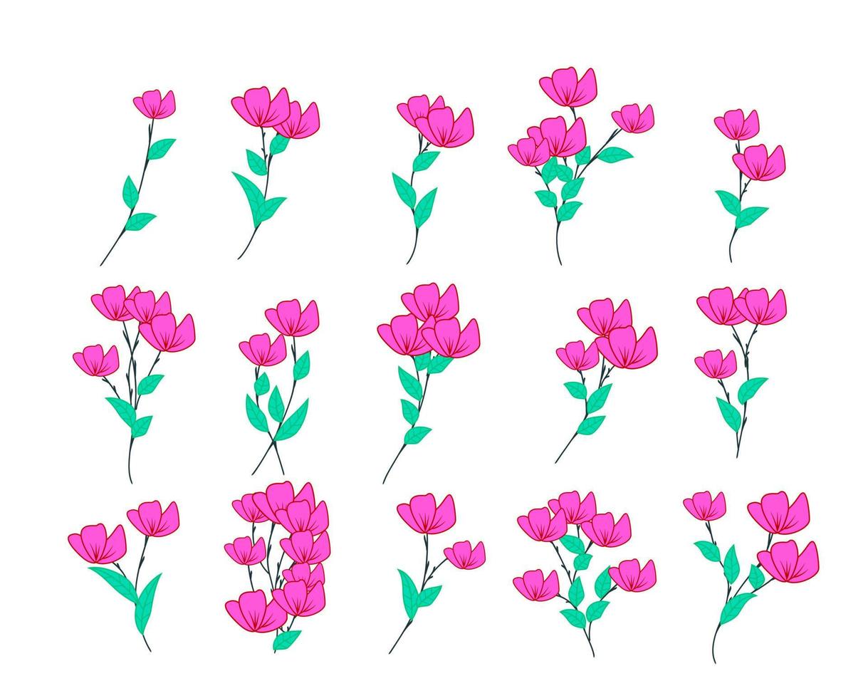 blomma och blad ikon vektorillustration för mönster vektor