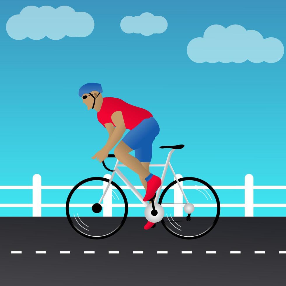 cykel ridning illustration. vektor