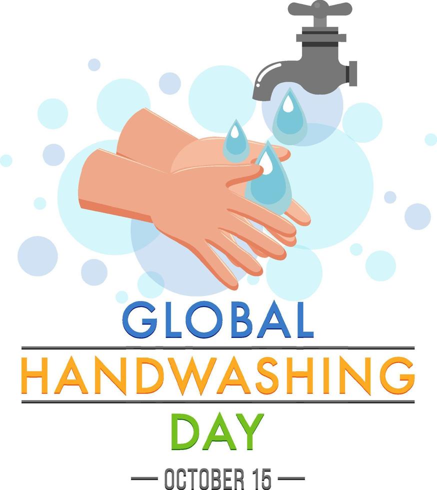Bannerdesign für den globalen Tag des Händewaschens vektor