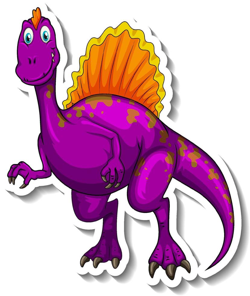 Spinosaurus Dinosaurier Cartoon Charakter Sticker vektor