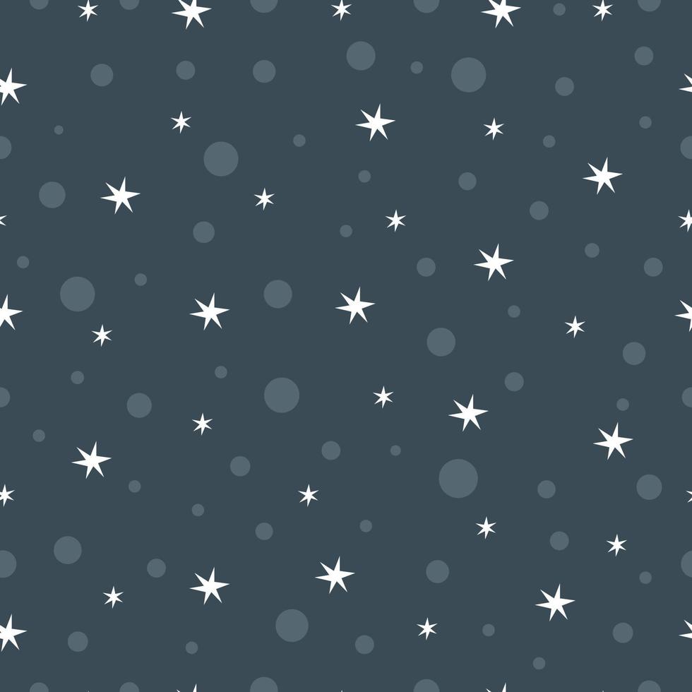 abstrakter Polka Dot Hintergrund nahtlose Muster mit grauen Kreisen und Sternen Design für Publikationen, Poster, Stoffe, Textilien. Vektor-Illustration vektor