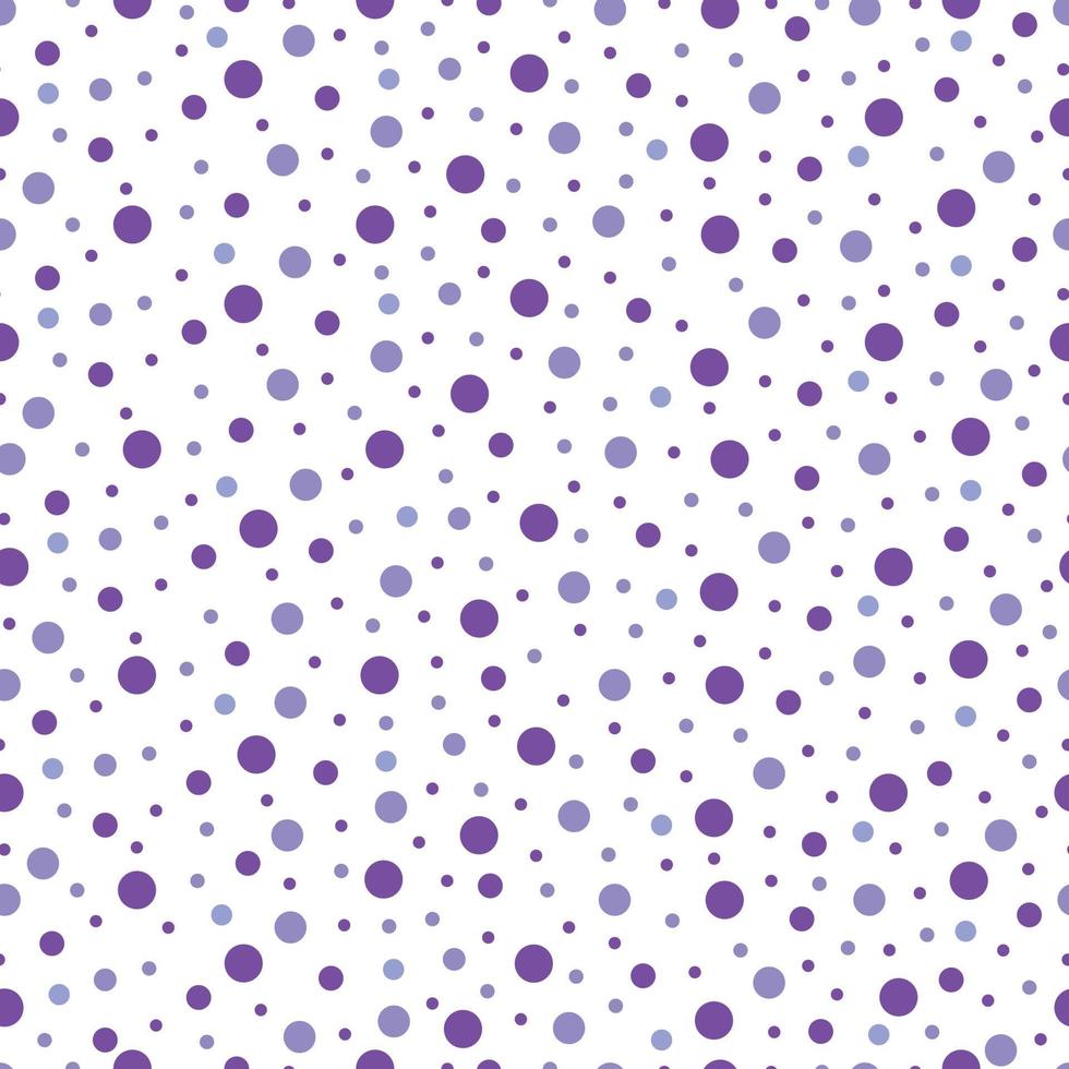abstrakter Tupfenhintergrund. weißes nahtloses Muster mit violettem Kreisdesign für Publikationen, Poster, Stoffe, Textilien. Vektor-Illustration vektor