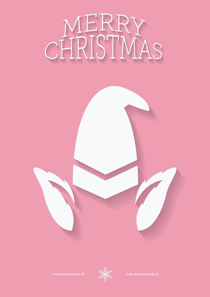 Frohe Weihnachten minimales flaches Design vektor