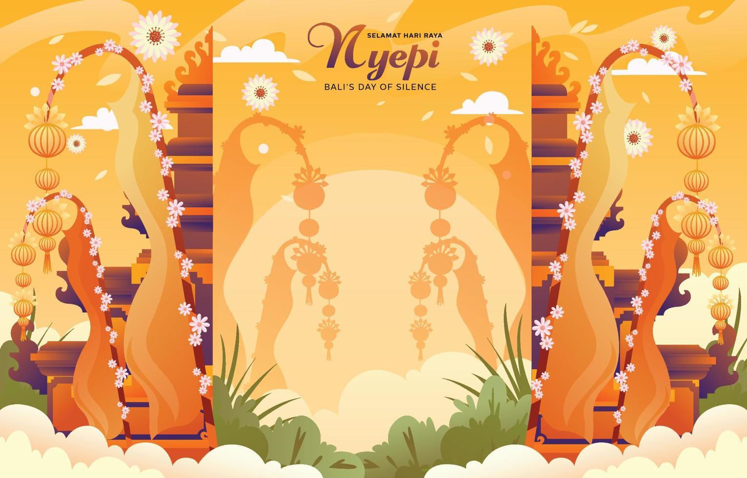 Hari Raya Nyepi Bali Hintergrund vektor