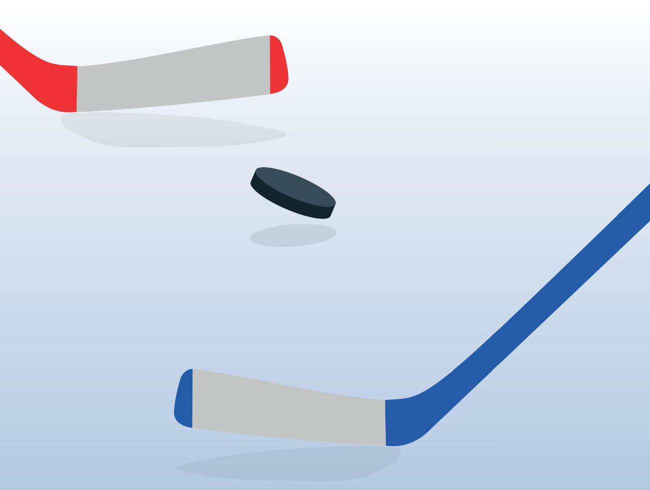 ishockeyspelare med käpp och puck. vektor illustration.