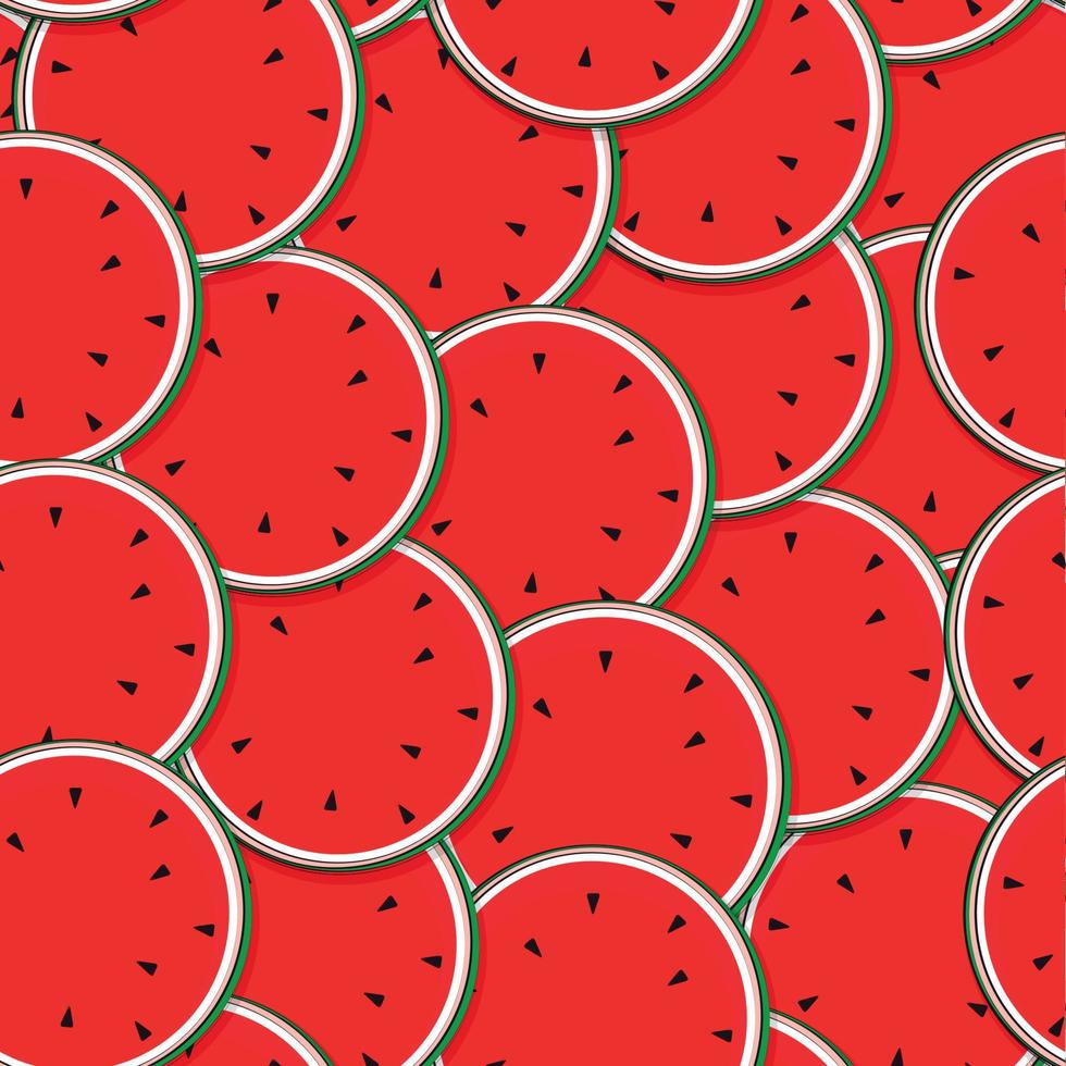 nahtloser Musterhintergrund mit Wassermelone. Vektor-Illustration vektor