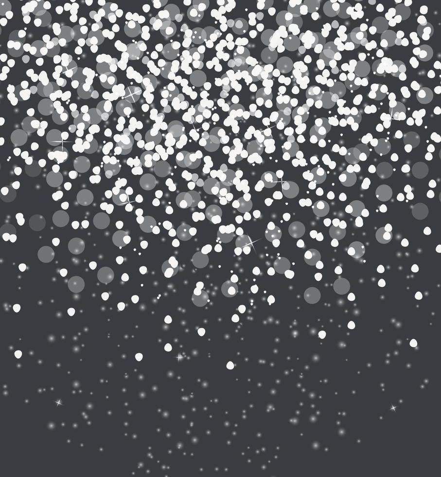 Schnee auf grauem Hintergrund abstrakte Weihnachten und Neujahr. Vektor-Illustration. vektor