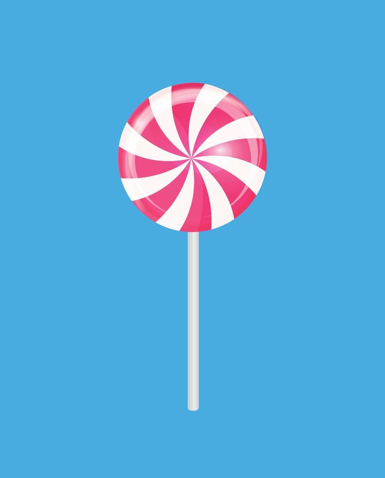 realistisk söt lollipop godis bakgrund. vektor illustration