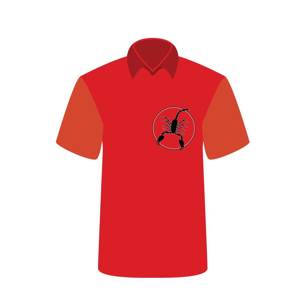 T-Shirt mit dem Bild des Skorpions. Vektor-Illustration. vektor